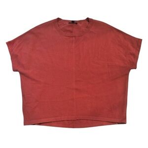 Faith & Zoe Dolman Sleeve Sweater - Womens Size Large - Brick Red - Viscose
